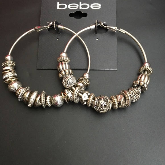 Silver Hoop Earrings - Picture 1 of 6